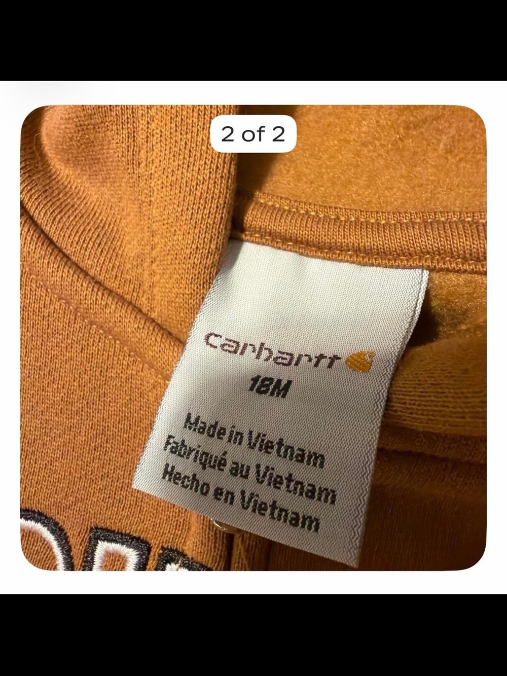 Carhartt kids Caramel Zip-Up Sweater Jacket
